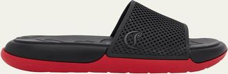 Christian Louboutin Mens Easy Breezy Rubber Slides