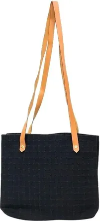 Herm&egrave;s Black Canvas Tote Bag (Pre-Owned)
