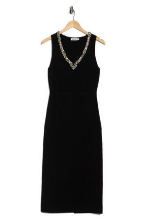 SIMKHAI Khari Sleeveless Midi Dress in Black at Nordstrom Rack, Size X-Small