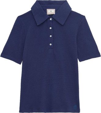 Ines De La Fressange Bryan poloshirt in marineblauw katoen - Dames - Polos - Blauw - XL - Katoen - Tops