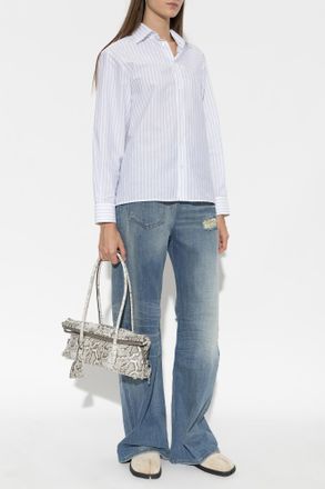 Maison Margiela Vintage-effect Jeans, Womens, Blue