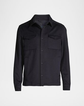 Herno Mens Wool and Cashmere Shirt