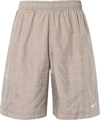 Nike Reflective Loose Plaid Sports Shorts Gray DA1516-040