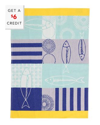 Vietri Vietri Set Of 2 Strofinaccio Fish Dish Towels With $6 Credit