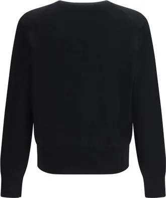 Ami Logo-Embroidered Cotton Sweatshirt - Black