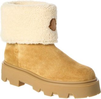 Moncler Aurea Mid Suede & Shearling Boot
