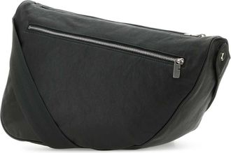 Burberry Mens Shield Crossbody Bag Gray Lamb