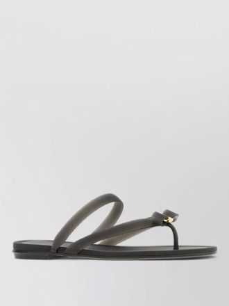 Ferragamo rubber thong sandals flat sole