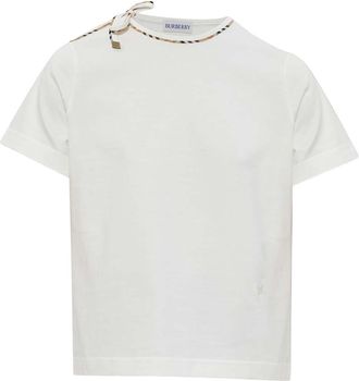 Burberry White Crew Neck T-Shirt