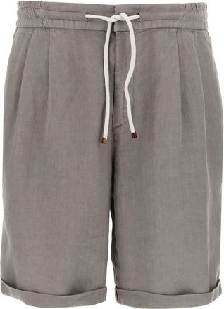 Brunello Cucinelli Shorts in lino - Grigio