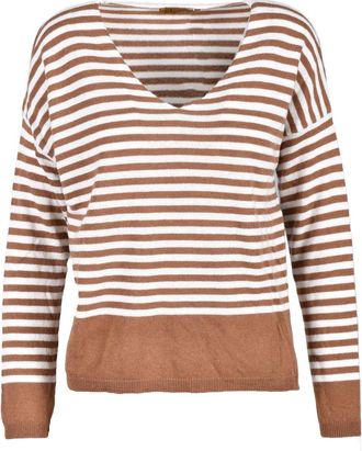 Ebarrito Brown Two-Tone Polyamide-Blend Sweater