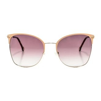 Carolina Herrera Accessoires, Dames, Geel, ONE Size, Aviator Metalen Zonnebril