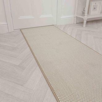 Runrug Hallway Carpet Runner Rug - Soft & Comfy, 9mm - Hazy in Brown | Size: 60 cm x 420 cm