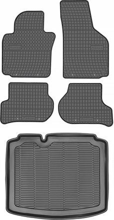 OEM Juego De Alfombrillas De Goma Para Coche Y Maletero Para Seat Le&oacute;n Ii Hatchback (2005-2013)