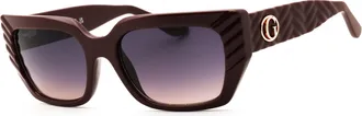 Guess GU00254 Rectangular Gradient Sunglasses - Bordeaux
