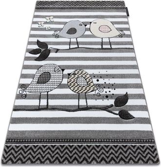 RugsX Alfombra Petit Birds Pajaritos Gris Grey 140x190 Cm