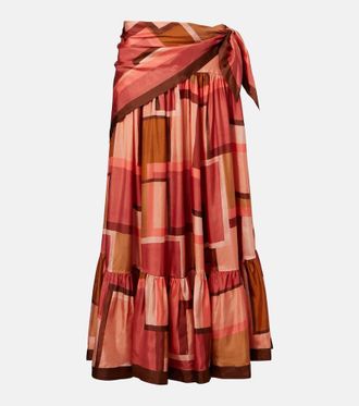 Zimmermann Gonna lunga Como in seta con stampa