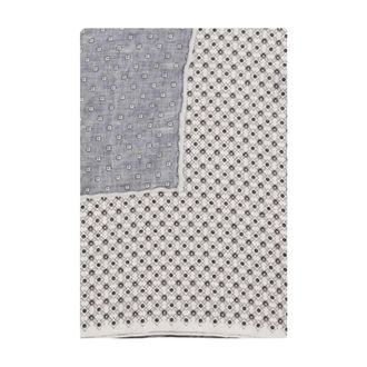 Brunello Cucinelli Pa&ntilde;uelo de bolsillo con estampado geom&eacute;trico - Accessories - Hombre - Gris - ONE SIZE