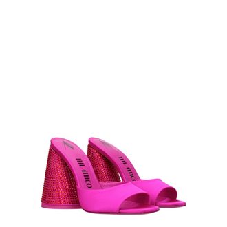 The Attico Womens Pink Satin Platform Sandals
