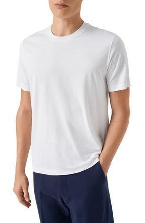 Eton Silk & Cotton T-Shirt in White at Nordstrom, Size Xx-Large
