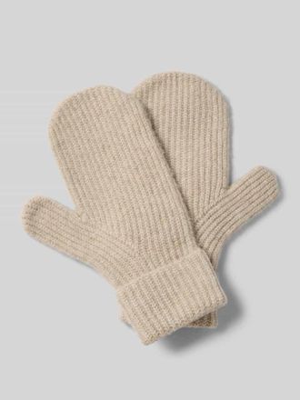 Tom Tailor F&auml;ustlinge in Ripp-Strick-Optik in Beige, Gr&ouml;&szlig;e 1