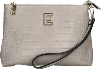 Ermanno Scervino Faux Leather Clutch - Dames - Clutches - Beige - ONE Size - Leer - Tassen