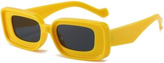 Generic Small Frame Men Outdoor Sunglasses Vacation Women Sports Driving Sun Glasses(Yellow)