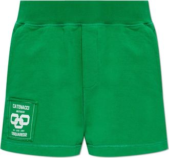 Dsquared2 Logo Shorts - Dames - Bermuda - Groen - XS - Katoen - Korte Broeken