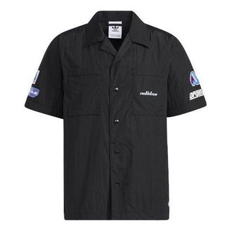 adidas originals Tgp Ss Shirt Contrasting Colors Logo Racing Short Sleeve Black H57828