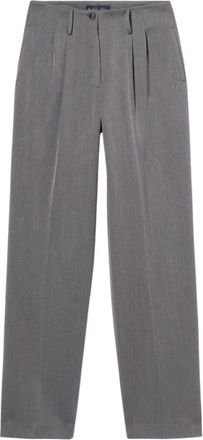 Brooks Brothers Broeken, Dames, Grijs, XS, Polyester, Wijde Geplooide Broek