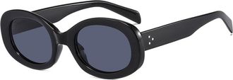 Generic Mens Small Frame Vacation Sunglasses Driving Commuter Womens Sun Glasses(Black)