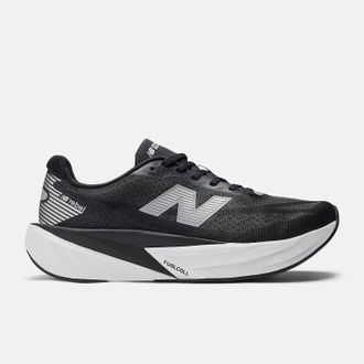 New Balance Mens Fuelcell Rebel V5 Running Shoes In Black/white