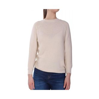 Max Mara Truien & Vesten, Dames, Beige, XL, Rondgebreide trui