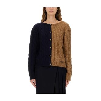 Moschino Alpaca Blend Cardigan - Dames - Vesten - Veelkleurig - XS - Wol - Truien & Vesten