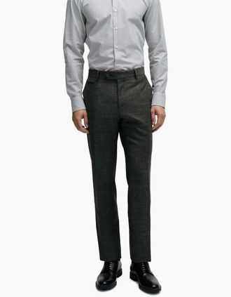 HUGO BOSS Mens Genius 241 Slim Cut Trousers - Green - Size: 31/30