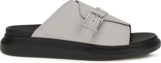 Alexander McQueen Light Grey Leather Sandal