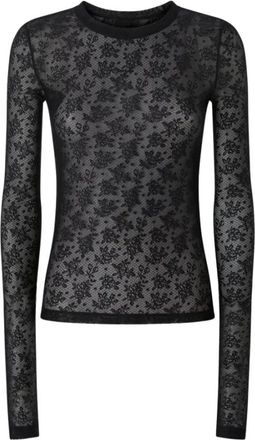 Pinko Pinko, Dames, Tops, Zwart, Maat: S Nylon
