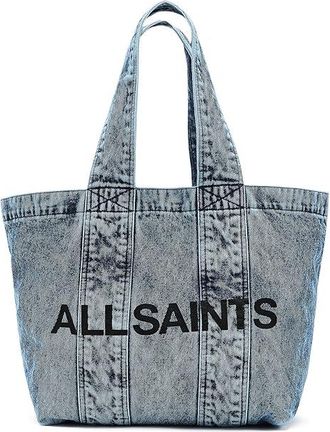 AllSaints Izzy Denim Tote Handbags Bleached Blue, Cotton/Denim