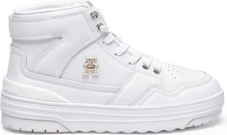 Tommy Hilfiger White High-Top Leather Sneakers