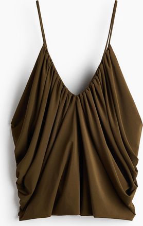 H&M Drapiertes Tr&auml;gertop - Olivgr&uuml;n