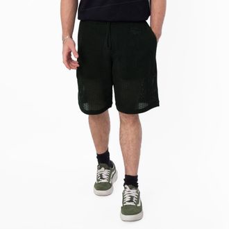 Burberry EKD Embroidered Cotton Mesh Shorts, Size X-Large