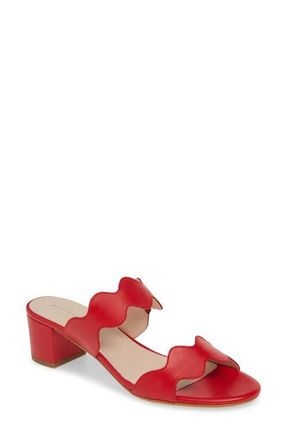 Patricia Green Palm Beach Slide Sandal in Red/Red Leather at Nordstrom, Size 7