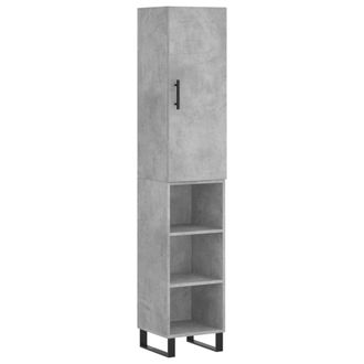 vidaXL Aparador De Madera Contrachapada Gris Hormig&oacute;n 34,5x34x180 Cm Vidaxl