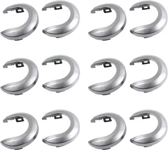 OEM Set Di 12 Emblemi Per Maniglie Interne Delle Portiere Per I Modelli Nissan Tiida 1.6l E Livina Nv200 Dal 2005 Al 2010, In Grigio Argento