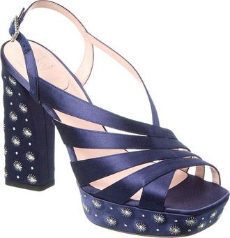 Roger Vivier Mini Platform Satin Sandal