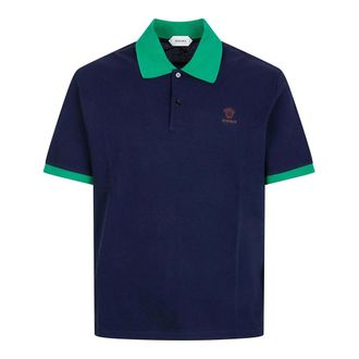 Versace Polo Shirts, male, Blue, Size: M Versace T-shirts and Polos