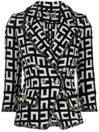 Elisabetta Franchi Tweed blazer - Zwart