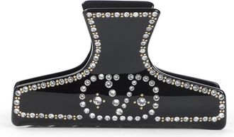 Valentino Garavani Black Resin Hair Clip-Donna