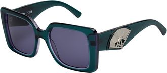 Karl Lagerfeld Womens KL6126S Square Sunglasses for Women - Green - One Size