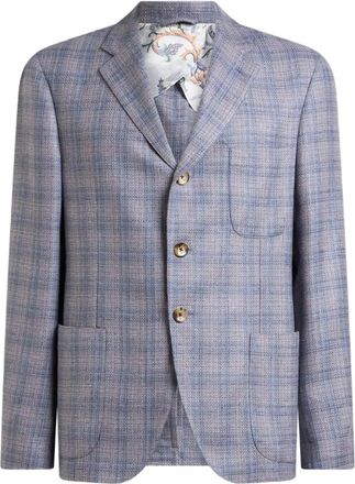 Etro Geruite blazer - Blauw
